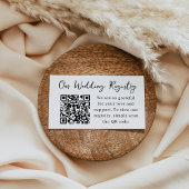 Onze Wedding Registry QR Code Enclosure Kaart Visitekaartje