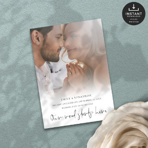 Onze weg begint hier Foto Verloving Aankondiging