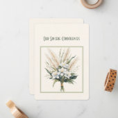 Onze welgemeende condoleances noteren Kaart Notitiekaartje (Voorkant / Achterkant in situ)