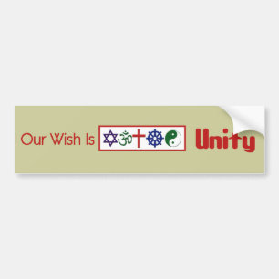 Onze Wish UNITY Bumpersticker