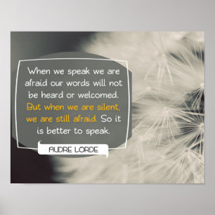 Onze woorden van Audre Lorde Poster