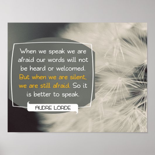 Onze woorden van Audre Lorde Poster (Voorkant)