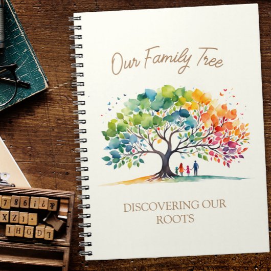 Onze wortels ontdekken ontwerp van de familiestamb notitieboek