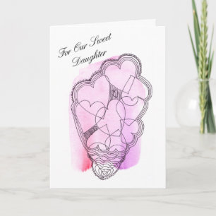 Onze zoete dochter, een Valentijn kaart