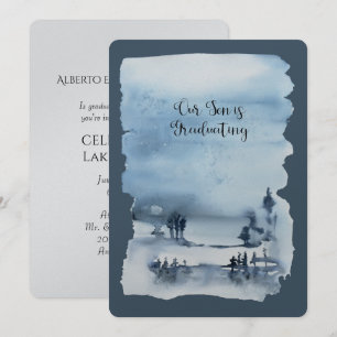 Onze zoon studeert metaalpapier kaart