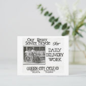 Onze zware dienstfiets -  Amerikaans Briefkaart (Staand voorkant)