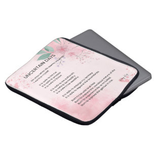 Onzekere dagen - Hoop moed bemoedigend gedicht Laptop Sleeve
