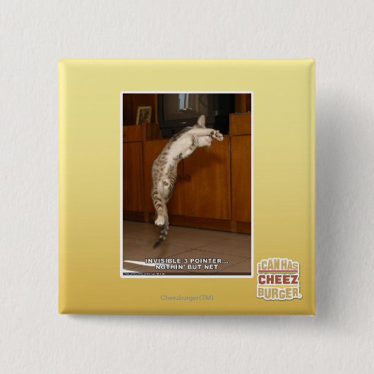 Onzichtbaar 3 aanwijzer vierkante button 5,1 cm (Voorkant)