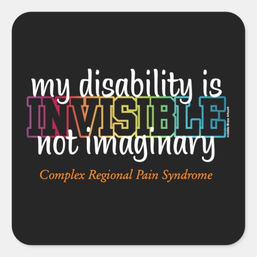 ONZICHTBAAR...CRPS VIERKANTE STICKER (Voorkant)