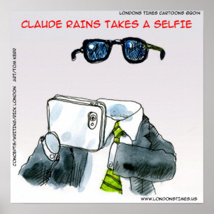 Onzichtbaar Man Selfie Funny Poster
