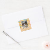 Onzichtbaar zwembad vierkante sticker (Envelop)
