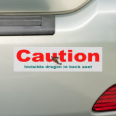Onzichtbare draak bumpersticker (Op auto)