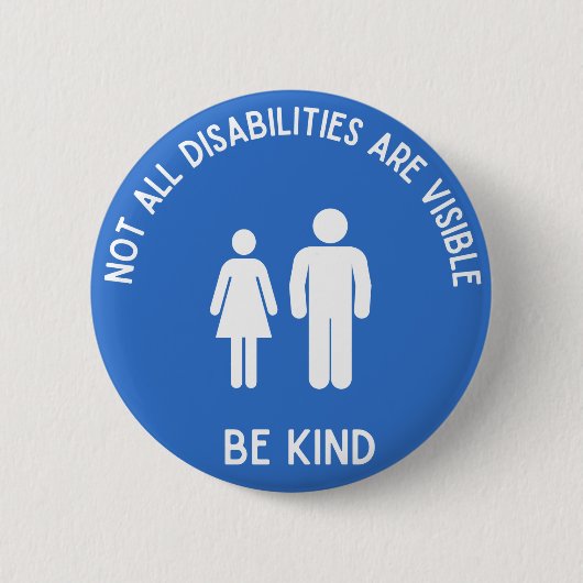 Onzichtbare handicap Pin voor iedereen Ronde Button 5,7 Cm (Voorkant)