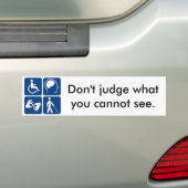 Onzichtbare handicaps bumpersticker (Op auto)