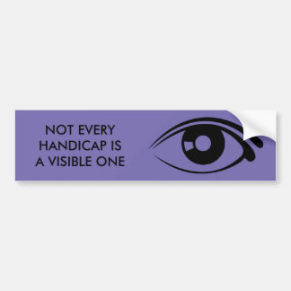 ONZICHTBARE HANDICAPS - bumperstickers