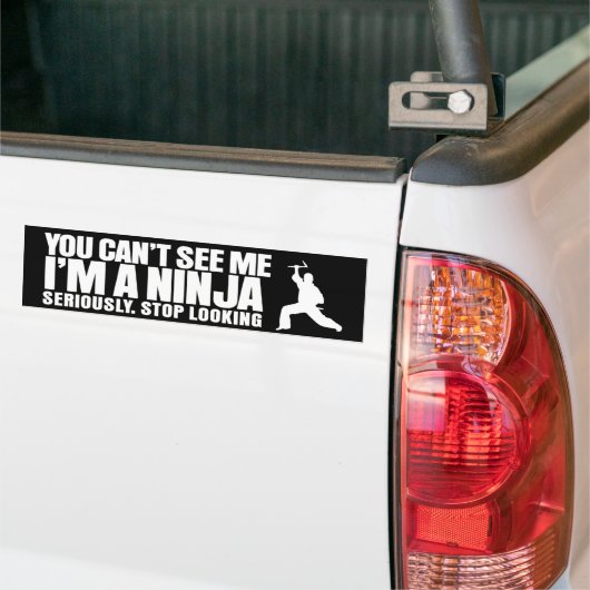 Onzichtbare Ninja Bumpersticker (Op Truck)