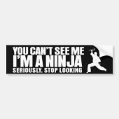 Onzichtbare Ninja Bumpersticker (Voorkant)