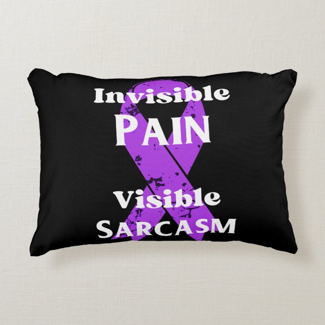 Onzichtbare pijn sarcastisch accent kussen (Voorkant)