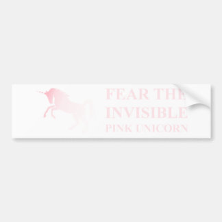 Onzichtbare Roze Unicorn Bumpersticker