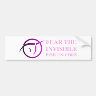 Onzichtbare Roze Unicorn Bumpersticker