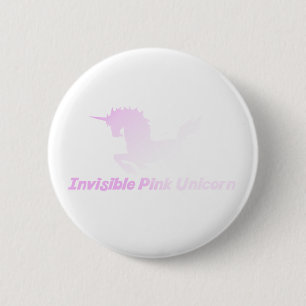Onzichtbare Roze Unicorn in de Sky Ronde Button 5,7 Cm