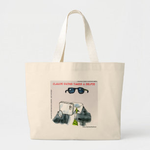Onzichtbare Selfie Grappig Grote Tote Bag