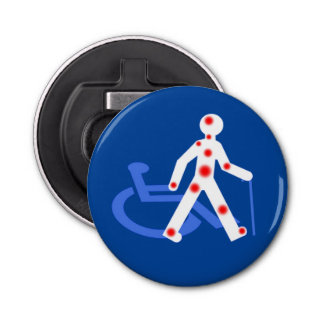 Onzichtbare/zichtbare handicap button flesopener