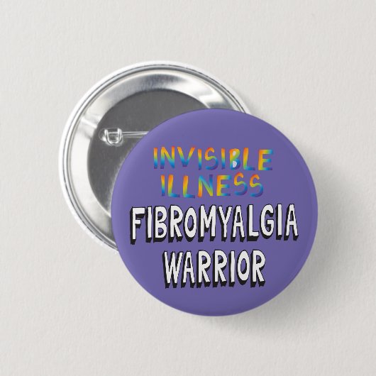 Onzichtbare ziekte Fibromyalgie Ronde Button 5,7 Cm (Voorkant /achterkant)