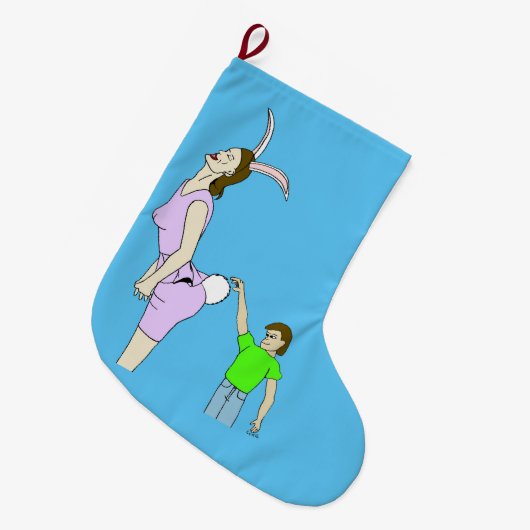 oo fuzzy grote kerstsok (Voorkant (Hangend))