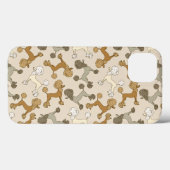 "Oodles of Poodles" Français coque iphone de canic (Verso (horizontal))