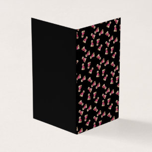 Oodles van poedels (roze op zwart) kaart