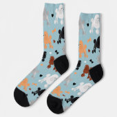 Oodles van Poodles en Bows Pattern Blue Sokken (Links)