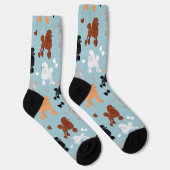 Oodles van Poodles en Bows Pattern Blue Sokken (Rechts)
