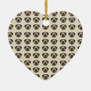 Oodles van pugs keramisch ornament