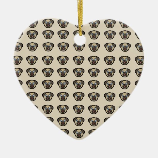 Oodles van pugs keramisch ornament (Voorkant)