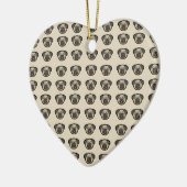 Oodles van pugs keramisch ornament (Links)