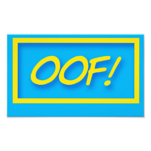 oof! Het gezegdecitaat van Gamer Foto Afdruk