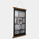 "Oog achter de muur" Hangend Wandkleed (Gebogen)