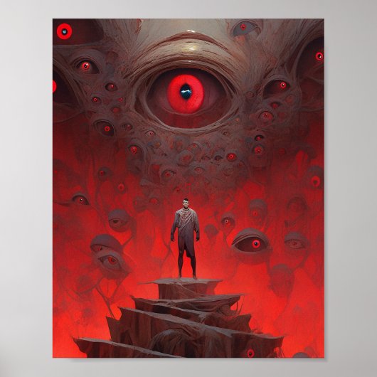 Oog Creatures Surreal Horror Art Poster (Voorkant)