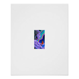 Oog dat Regenboog Kosmische Tunnel uitstraalt Perfect Poster