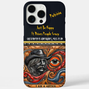 Oog-gericht kunstwerk met vette patronen iPhone 16 pro max hoesje