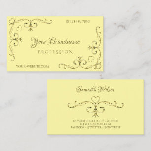 Oog gouden hoeken met Cream Colors Visitekaartje