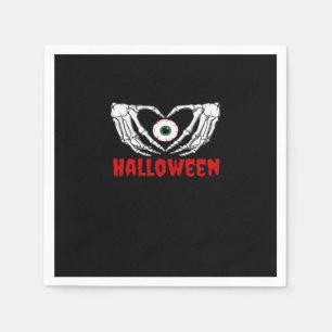 Oog Halloween - Skelet Handen Hart Servet