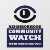 Oog kijken, buurtwachtwaarschuwing raamsticker (Vel)