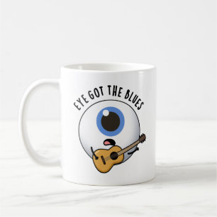 Oog Krijgt De Blues Grappige Oogbal Muziekgrap Koffiemok