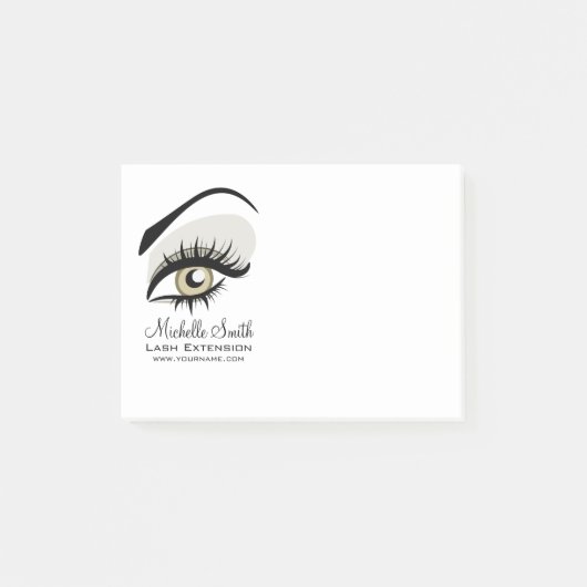 Oog lange wimpers Lash Extension bedrijf branding Post-it® Notes (Voorkant)