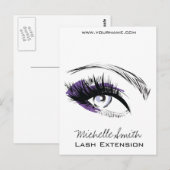 Oog lange wimpers Wimper extensie pictogram Briefkaart (Voorkant / Achterkant)