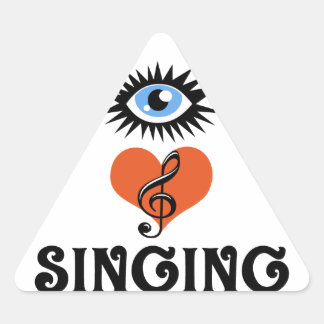 Oog Liefde Zingende geschenken Driehoek Sticker