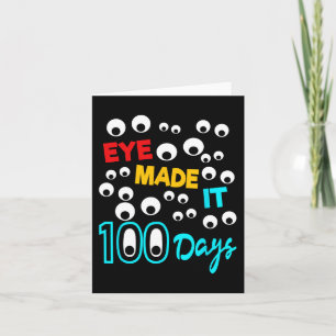 Oog maakte het 100 dagen 100 dagen schoolstudent kaart