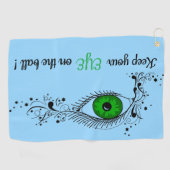 oog op de bal golfhanddoek (Horizontaal)